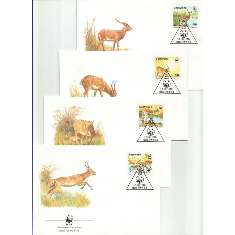 Botswana 1988, WWF: ssak kob. FDC