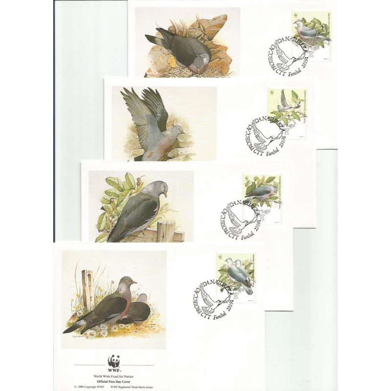 Madera (Portugalia) 1991, WWF: Ptak gołąb. FDC