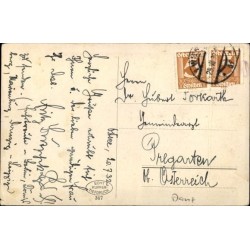 Gdańsk, Dwór Artusa i Bazylika Wniebowzięcia Najświętszej Maryi Panny. Obieg 1932 r.