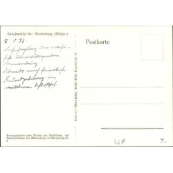 Malbork, Zamek krzyżacki. Bez obiegu. Adnotacja z 1936 r.