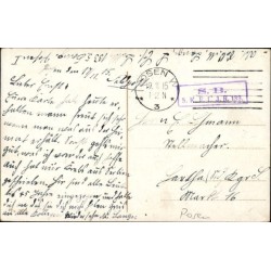 Poznań, Uniwersytet. Obieg 1915 r., poczta polowa