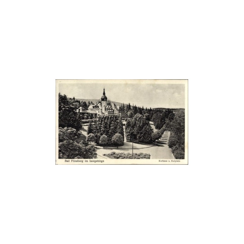 Świeradów-Zdrój, Dom zdrojowy i plac. Obieg 1930 r.