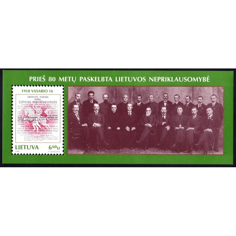 Litwa 1998, Deklaracja niepodległości, 80 lat **