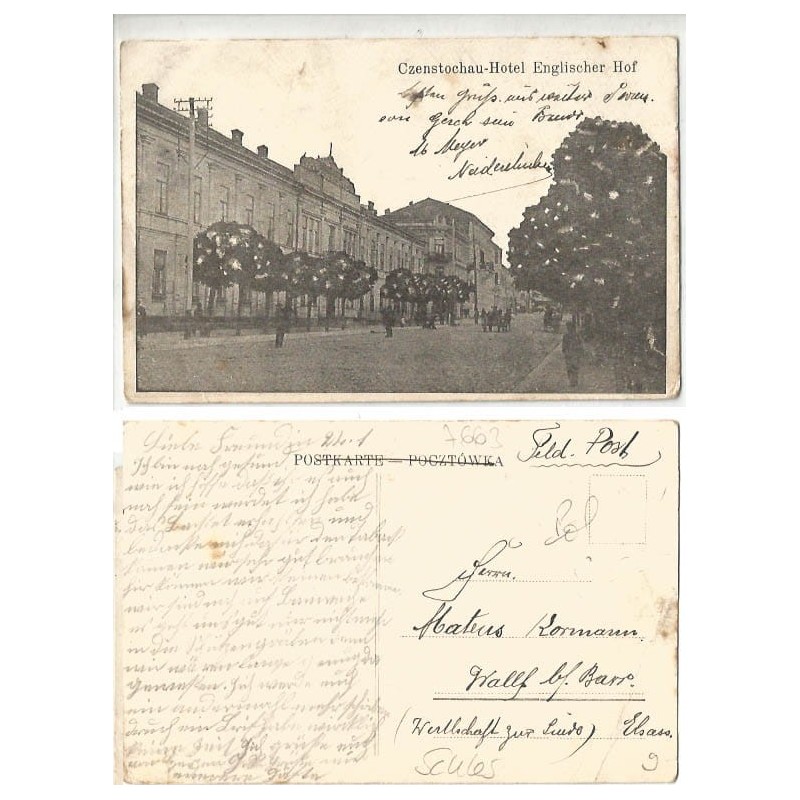 Częstochowa, Hotel Englischer Hof, obieg