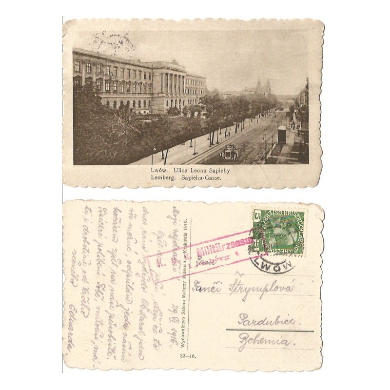 Lwów, Ulica Sapiehy, K.U.K. cenzura 1, 1916
