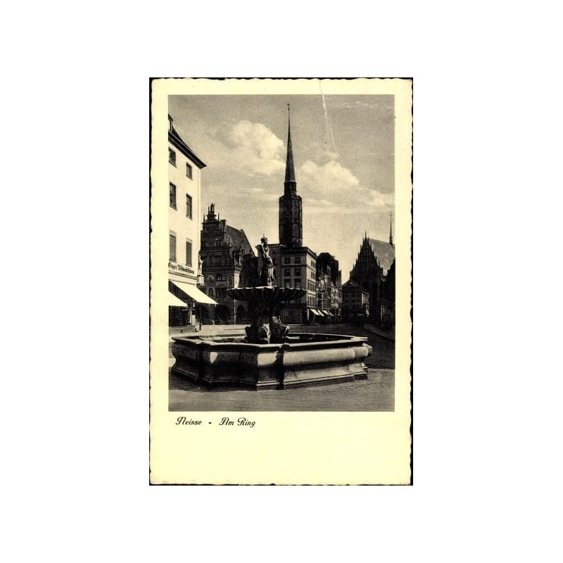 Nysa, Rynek, fontanna, obieg 1915