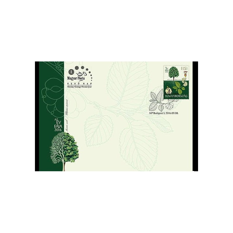Węgry 2016, Fauna: drzewo wiąz. FDC