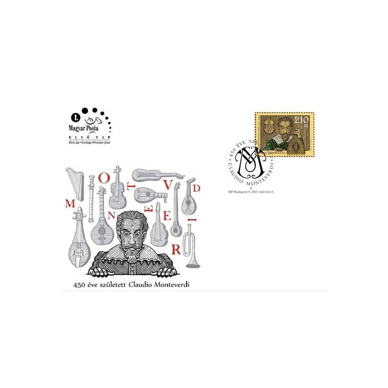 Węgry 2017, Muzyka, opera: C. Monteverdi. FDC