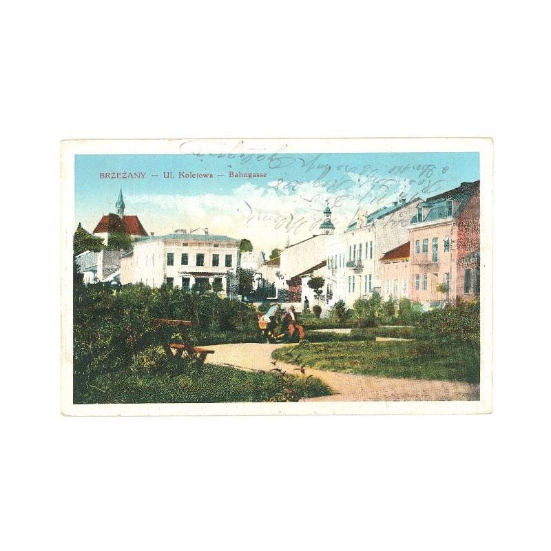 Brzeżany, Ulica Kolejowa, 1916, obieg, poczta polowa