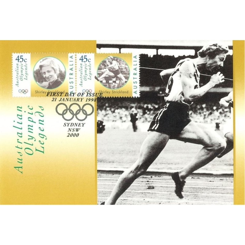 Australia 1998, Igrzyska Sydney 2000. Legendy sportu: bieganie, S. Strickland. Karta maksimum