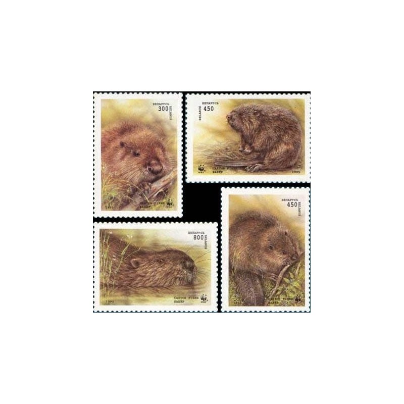 Białoruś 1995, WWF Zwierzęta: bóbr **