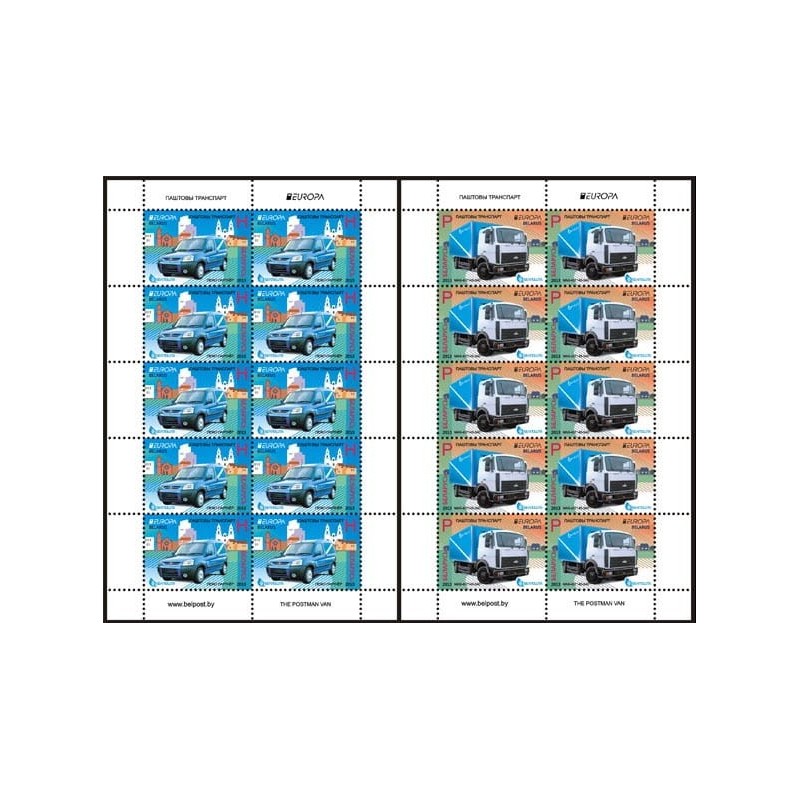 Białoruś 2013, Europa CEPT: Poczta, samochody. **