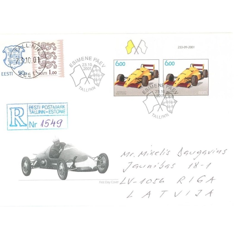 Estonia 2001, Samochód ESTONIA, wyścigi, Formuła 1. FDC polecone
