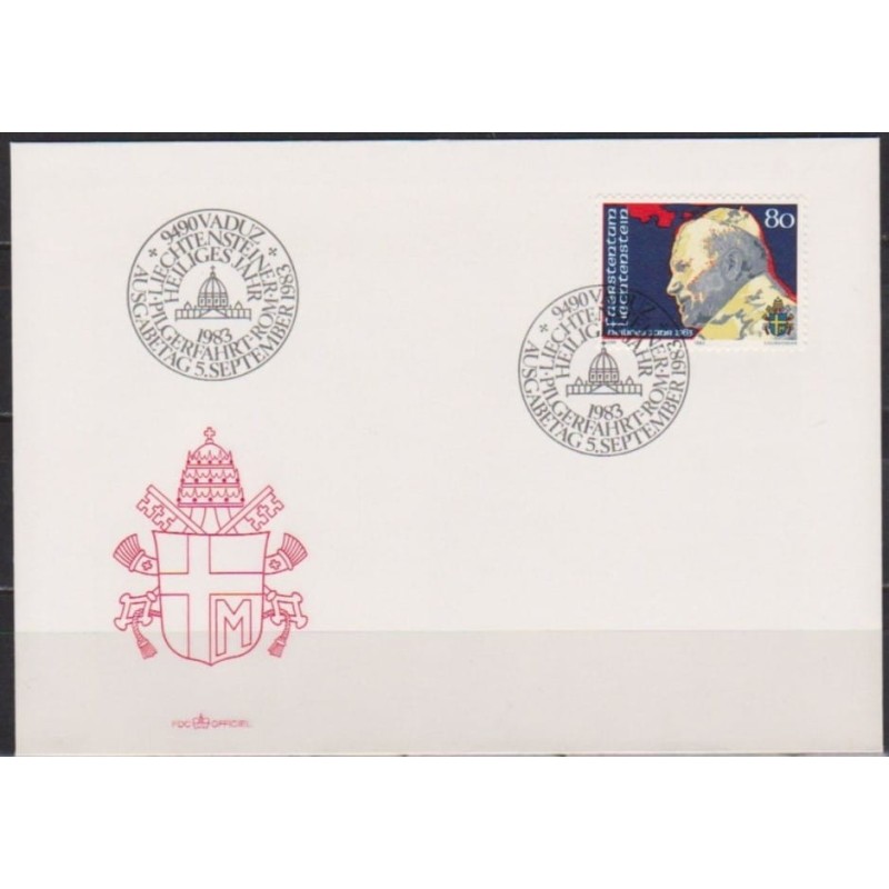 Liechtenstein 1983, Papież Jan Paweł II. FDC