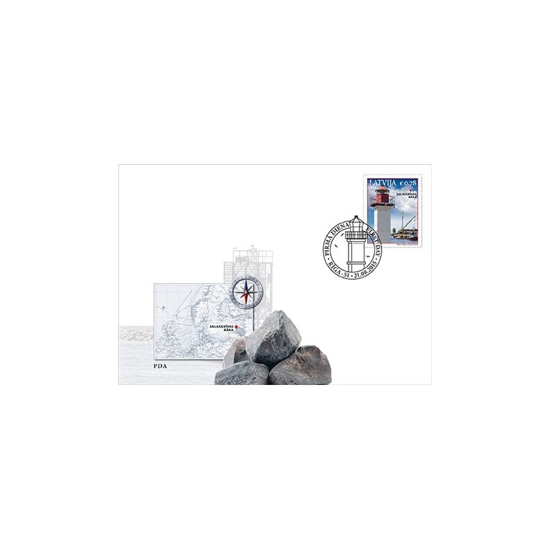 Łotwa 2015, Latarnia morska. FDC