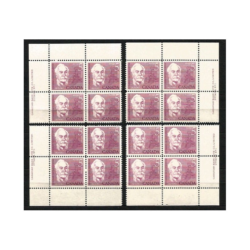 Kanada 1963, Kazimierz Gzowski, mosty, kolej, czwórki z marginesami **