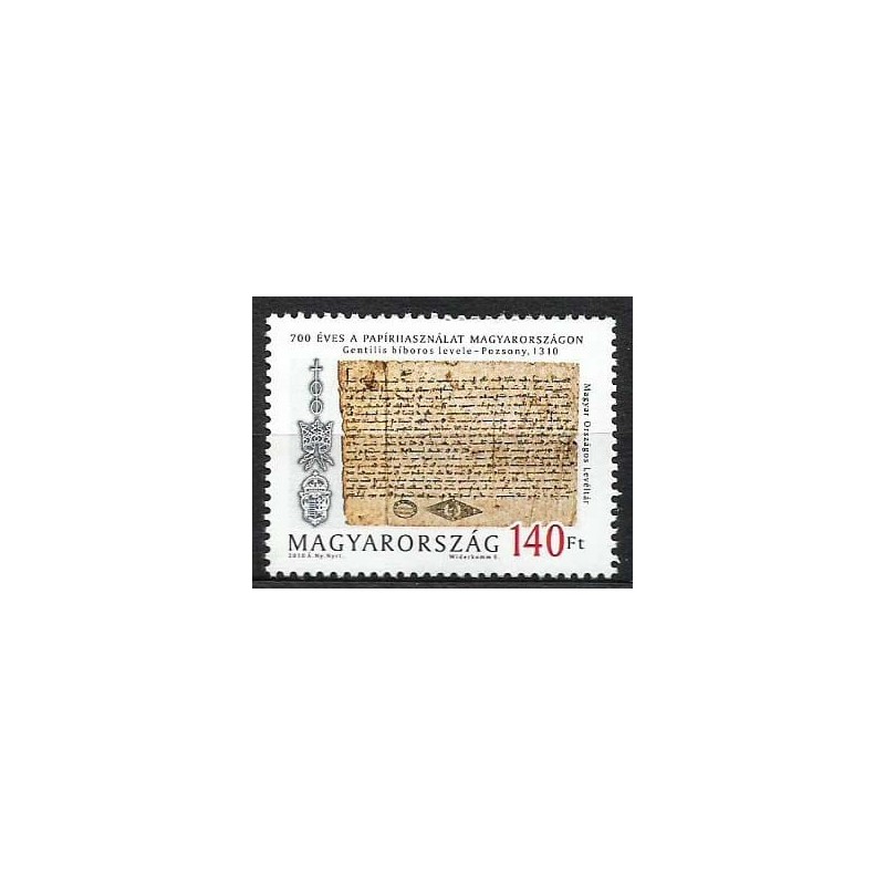 Węgry 2010, Papier, 700 lat papiernictwa na Węgrzech **
