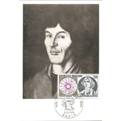 Francja 1974, Mikołaj Kopernik, astronomia. Karta maksimum