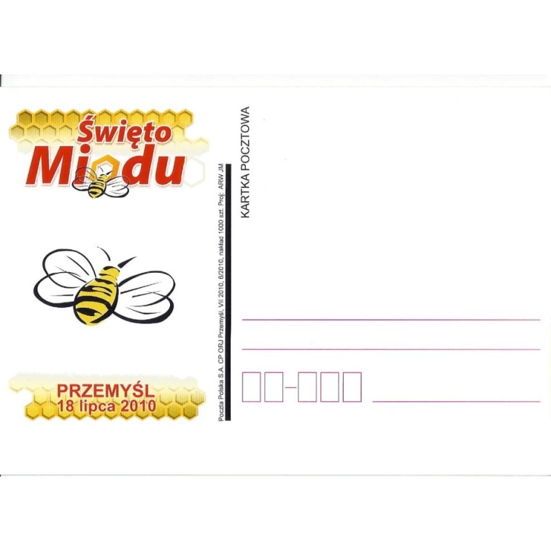 Kartka Przemyśl 2010, Miód, pszczoła, pszczelarstwo