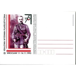 Kartka Wrocław 1993, KWF, Piłsudski, Niepodległość 1918