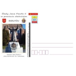 Kartka Wrocław 2014, papież Jan Paweł II, pomnik Bierutów, Oleśnica