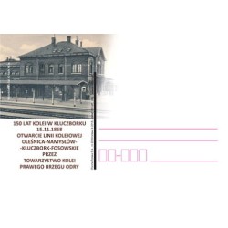 Kartka Wrocław 2018, Kolej, kolejnictwo, Kluczbork dworzec. 1868 Oleśnica Namysłów Kluczbork Fosowskie
