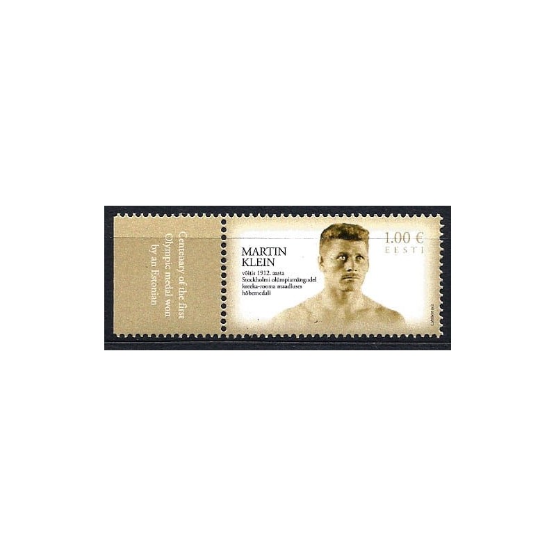 Estonia 2012, Igrzyska Sztokholm 1912, M. Klein, srebro, zapasy, margines **