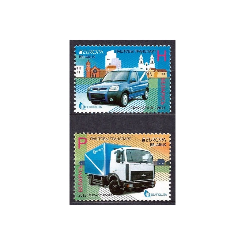 Białoruś 2013, Europa CEPT: Poczta, samochody. **