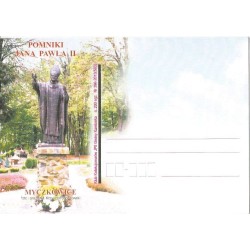 Kartka 2013, Papież Jan Paweł II, pomnik Myczkowice. Wyd. Klub Kolekcjonerów, Kamionka