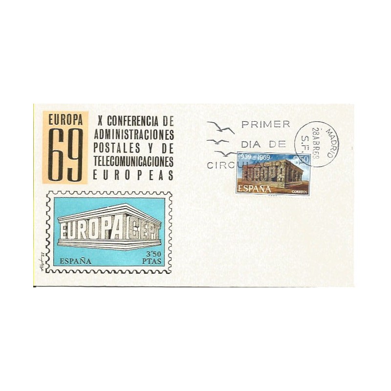 Hiszpania 1969, EUROPA CEPT, konferencja. FDC