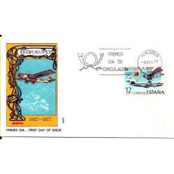 Hiszpania 1977, Linie lotnicze IBERIA, samolot. FDC