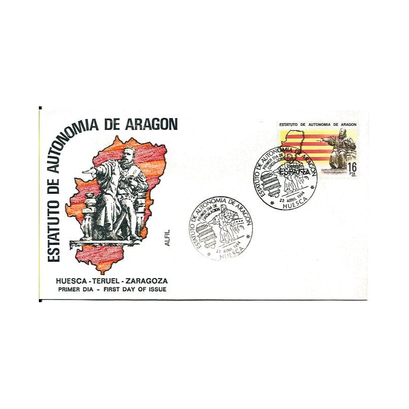 Hiszpania 1984, Autonomia Aragonii, król. FDC