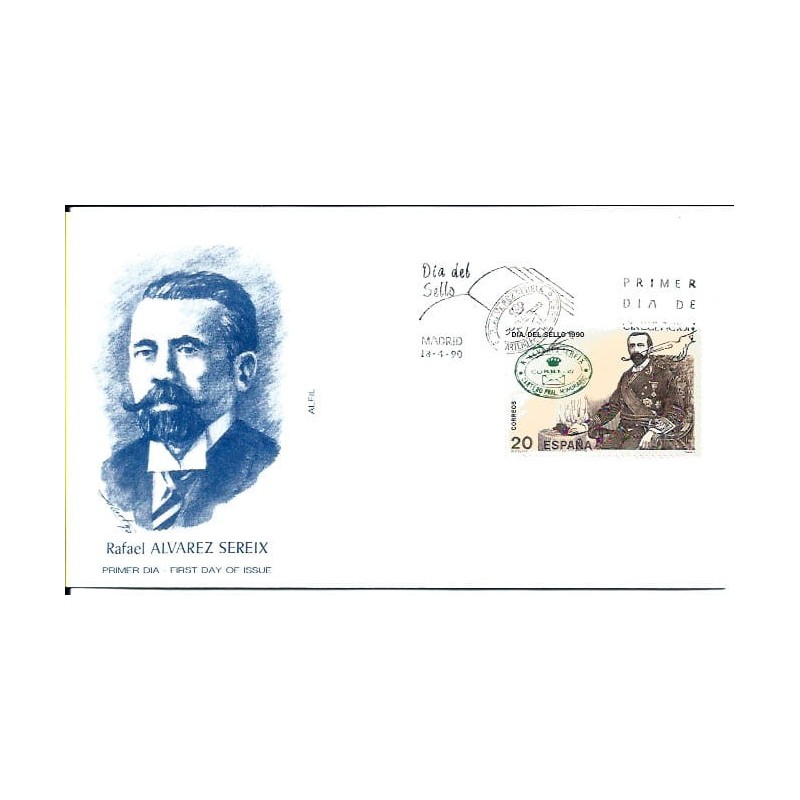 Hiszpania 1990, R.A. Sereix, leśnik, geograf, lasy. FDC