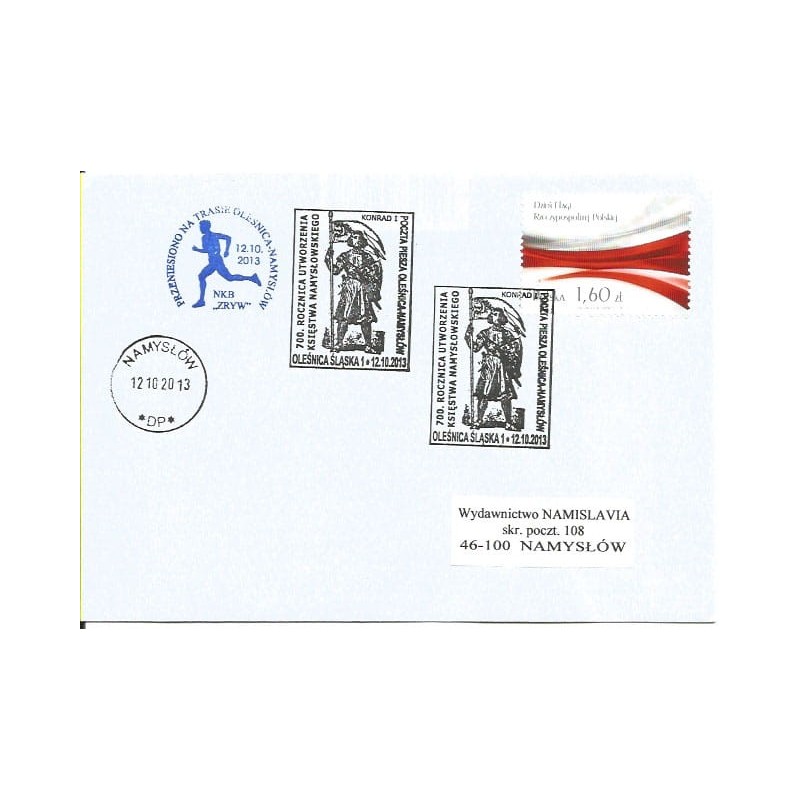 Oleśnica 2013, Księstwo namysłowskie, Namysłów, książę Konrad I. Datownik, poczta specjalna