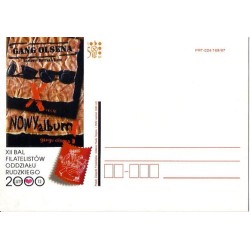 Kartka Ruda Śląska 2000, Bal filatelistów. Wyd. PZF