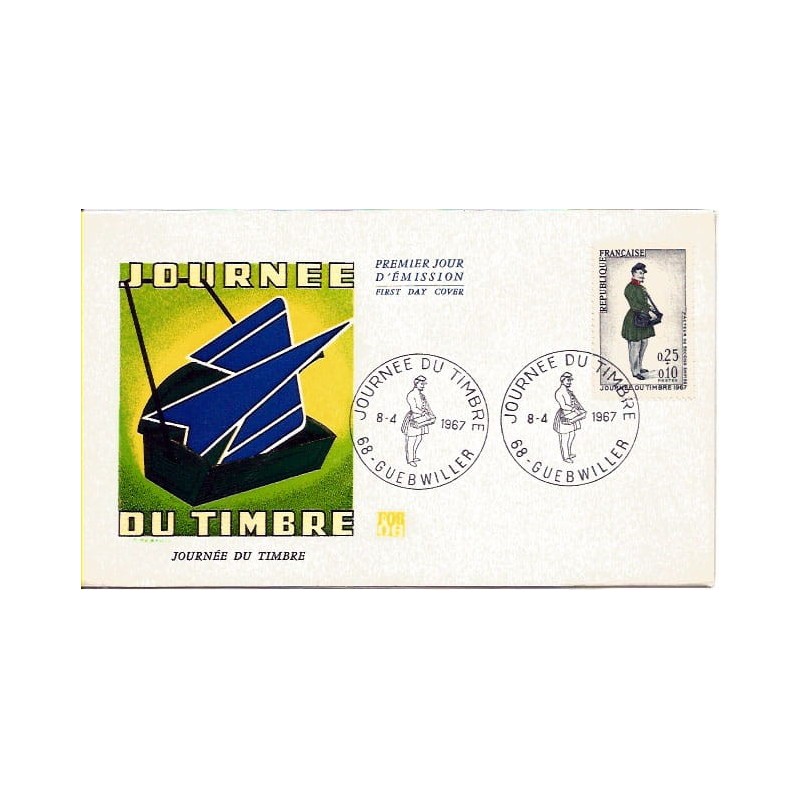 Francja 1967, Poczta, listonosz. FDC