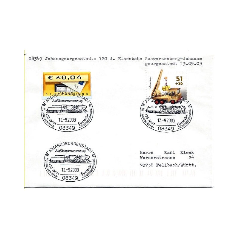 Niemcy 2003, Kolej, lokomotywa. Johanngeorgenstadt