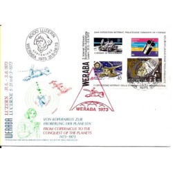 Szwajcaria 1973, Kopernik, astronomia. WF Weraba, Lucerna 1973