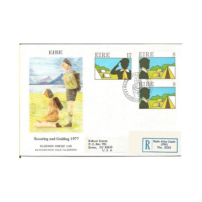 Irlandia 1977, Harcerstwo. FDC