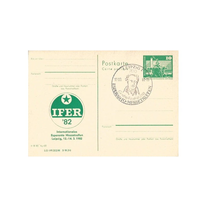 Niemcy NRD 1982, Esperanto. Lipsk
