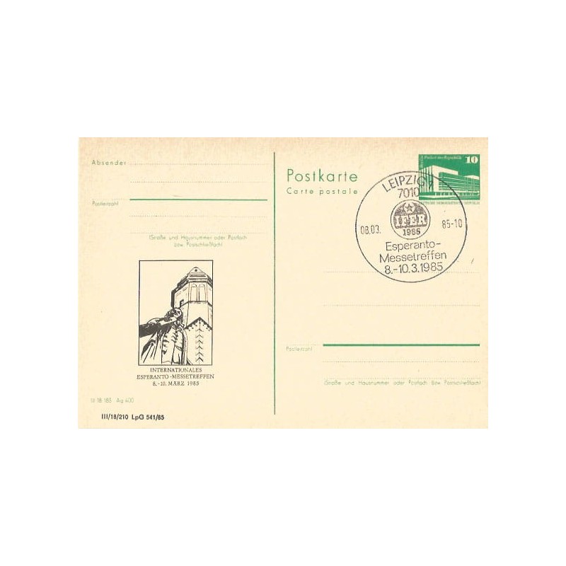 Niemcy NRD 1985, Esperanto. Lipsk