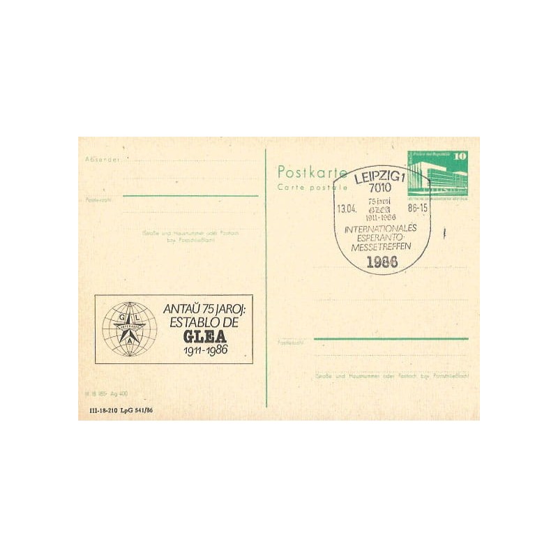 Niemcy NRD 1986, Esperanto. Lipsk