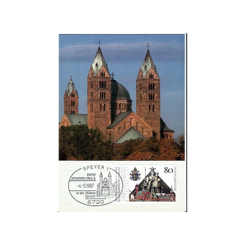 Niemcy 1987, Papież Jan Paweł II. Karta maksimum