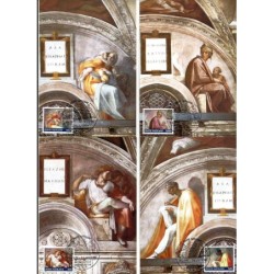 Watykan 1991, Kaplica sykstyńska, malarstwo Michał Anioł. Karty maksimum