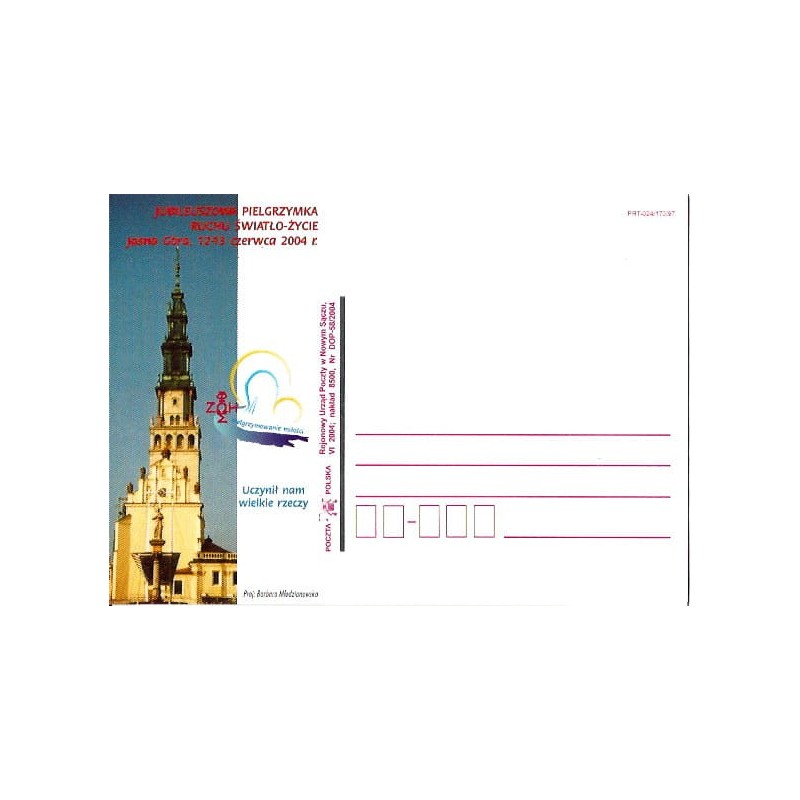 Kartka Nowy Sącz 2004, Jana Góra, Ruch Światło-Życie