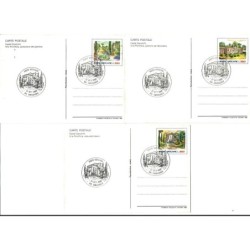 Watykan 1988, Rezydencja Castel Gandolfo, zamek. Całostki Cp, kasowane FDC