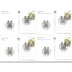 Watykan 1989, Paryż, zabytki, katedra Notre Dame. Całostki Cp, kasowane FDC