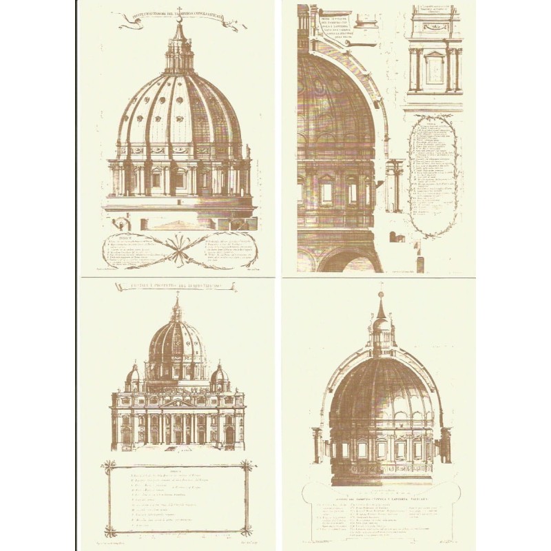 Watykan 1990, Bazylika św. Piotra, kopuła, architektura. Całostki Cp