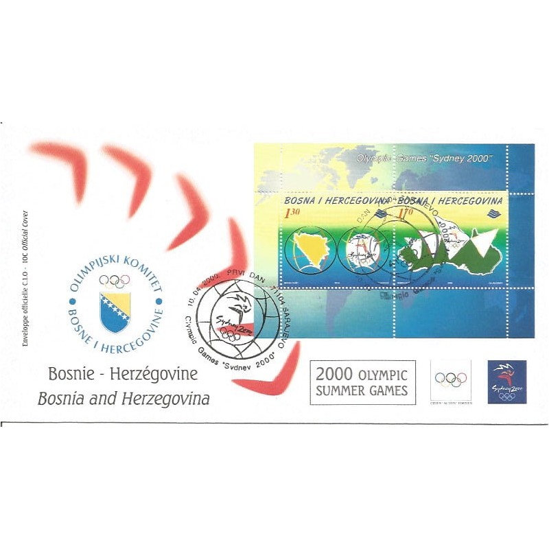Bośnia i Hercegowina 2000, Igrzyska olimpijskie Sydney 2000. FDC