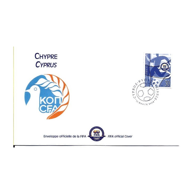 Cypr 2004, Piłka nożna, FIFA, 100 lat. FDC